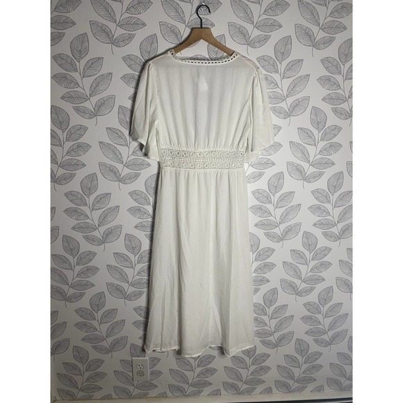 Unbranded White Floor Length Sheer Coverup,  Size S - Picture 2 of 2